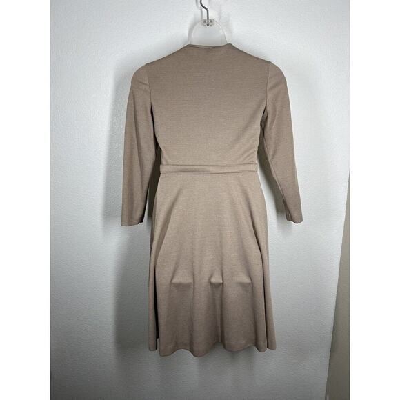 Vintage 1960s Kay Windsor Zip Front Dress Size 12 Belted Secretary Long - Picture 3 of 7
